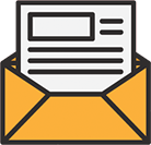 Open envelope icon symbolizing email or messaging